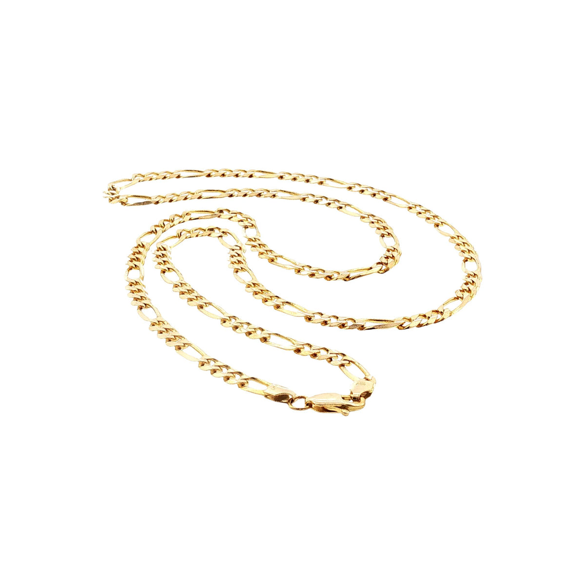 Late 20th-Century 14 Karat Yellow Gold 4.8mm 24" Figaro Neckchain