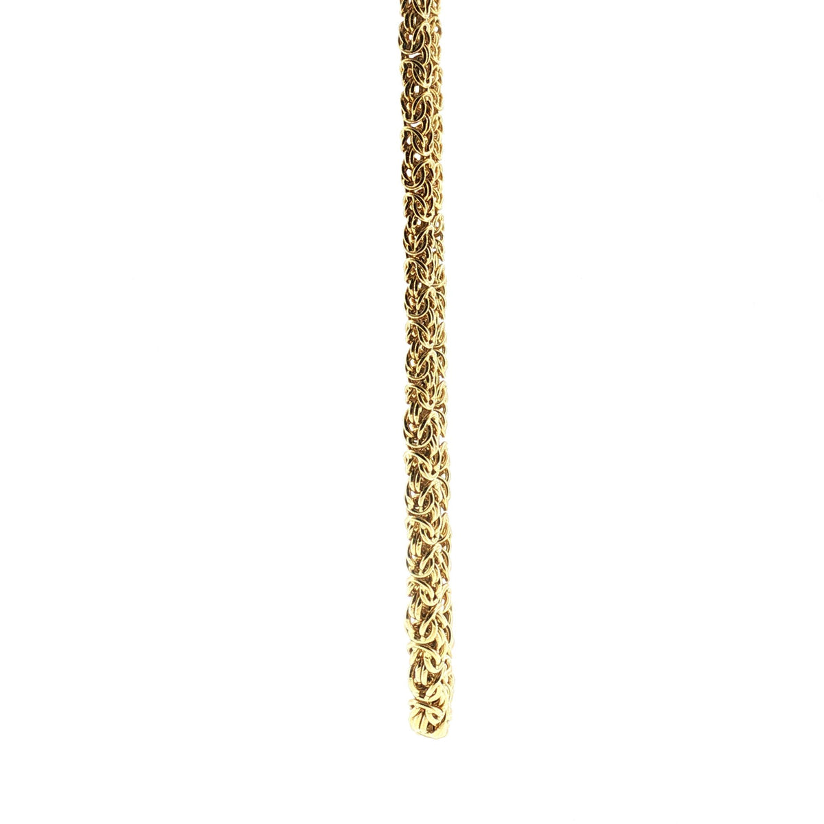 Late 20th-Century 9 to 5.5mm Graduated 18" Solid Byzantine Link Necklace