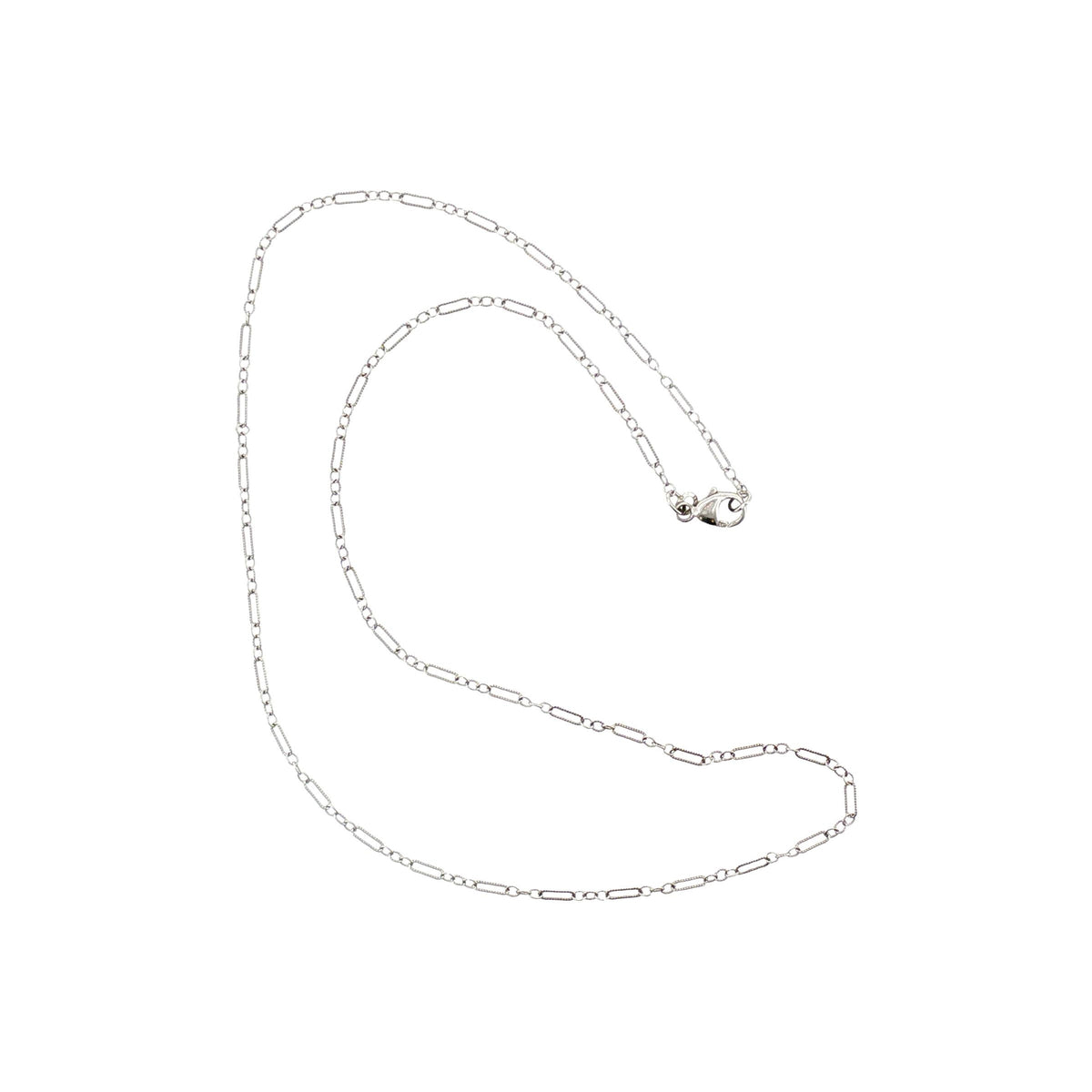 Late 20th-Century 16" 1.7mm Textured Alternating Cable Neckchain