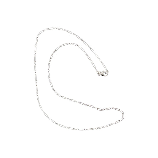 Late 20th-Century 16" 1.7mm Textured Alternating Cable Neckchain