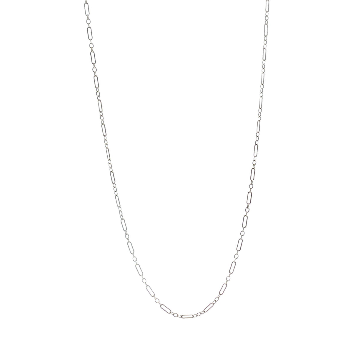 Late 20th-Century 16" 1.7mm Textured Alternating Cable Neckchain