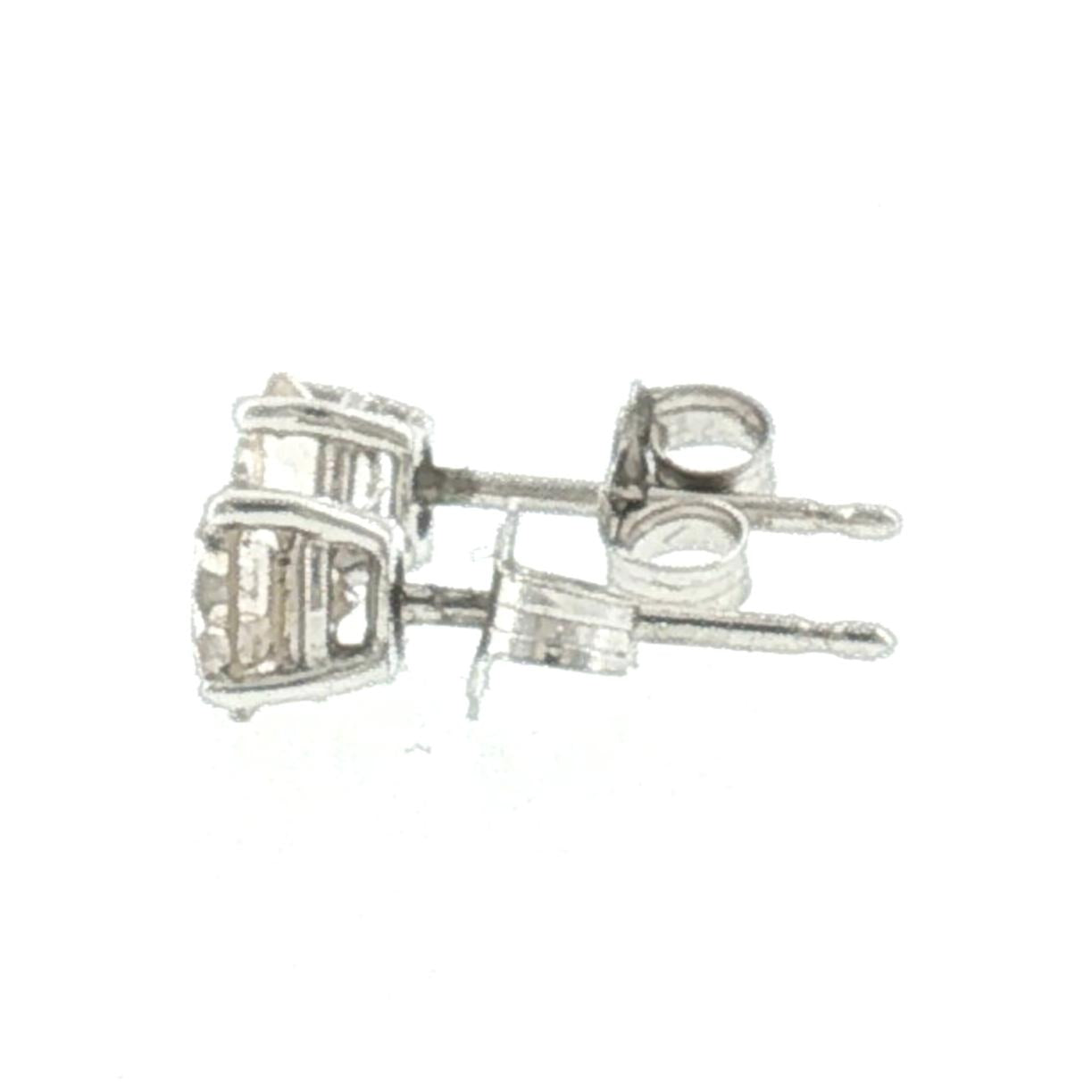 14K White Gold Diamond Earrings 0.75ct Total Weight