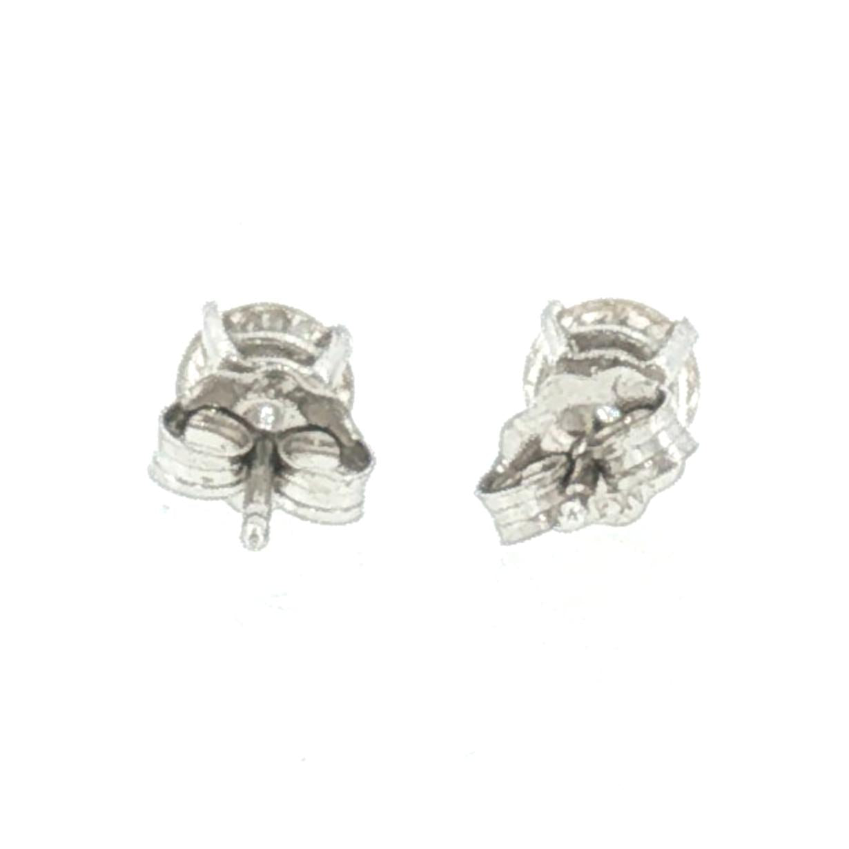 14K White Gold Diamond Earrings 0.75ct Total Weight