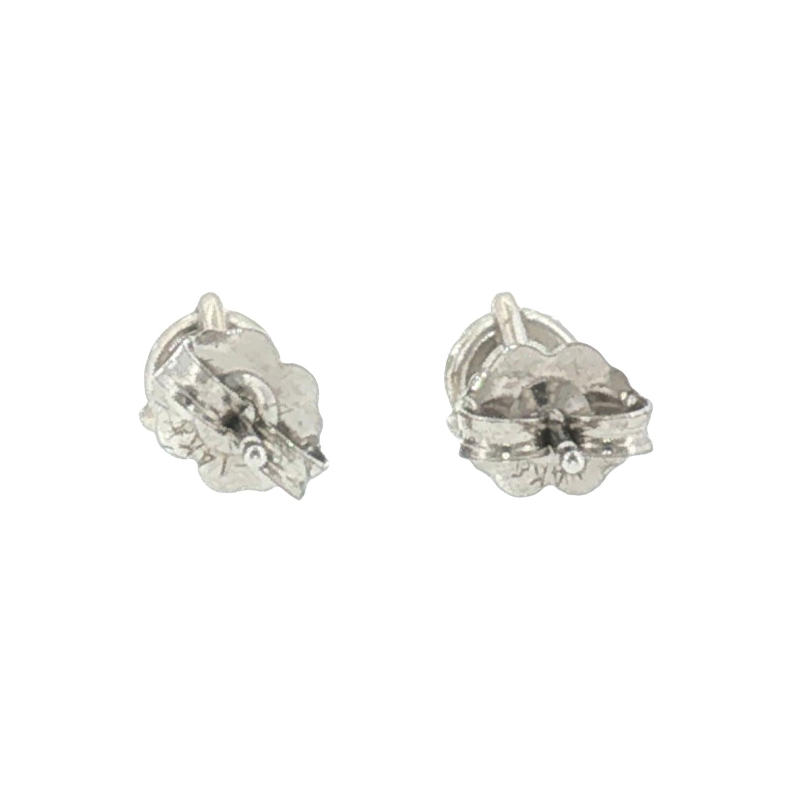 14K White Gold Diamond Earrings 0.95ct Total Weight