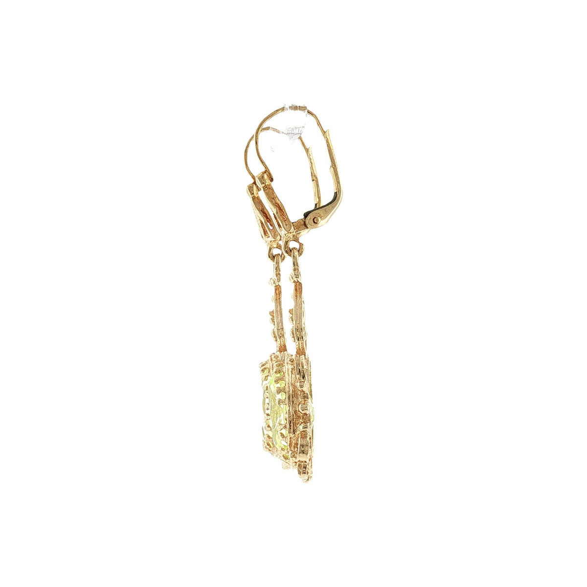 Mid-Century Victorian Revival Lab Grown Sapphire Drop Earrings