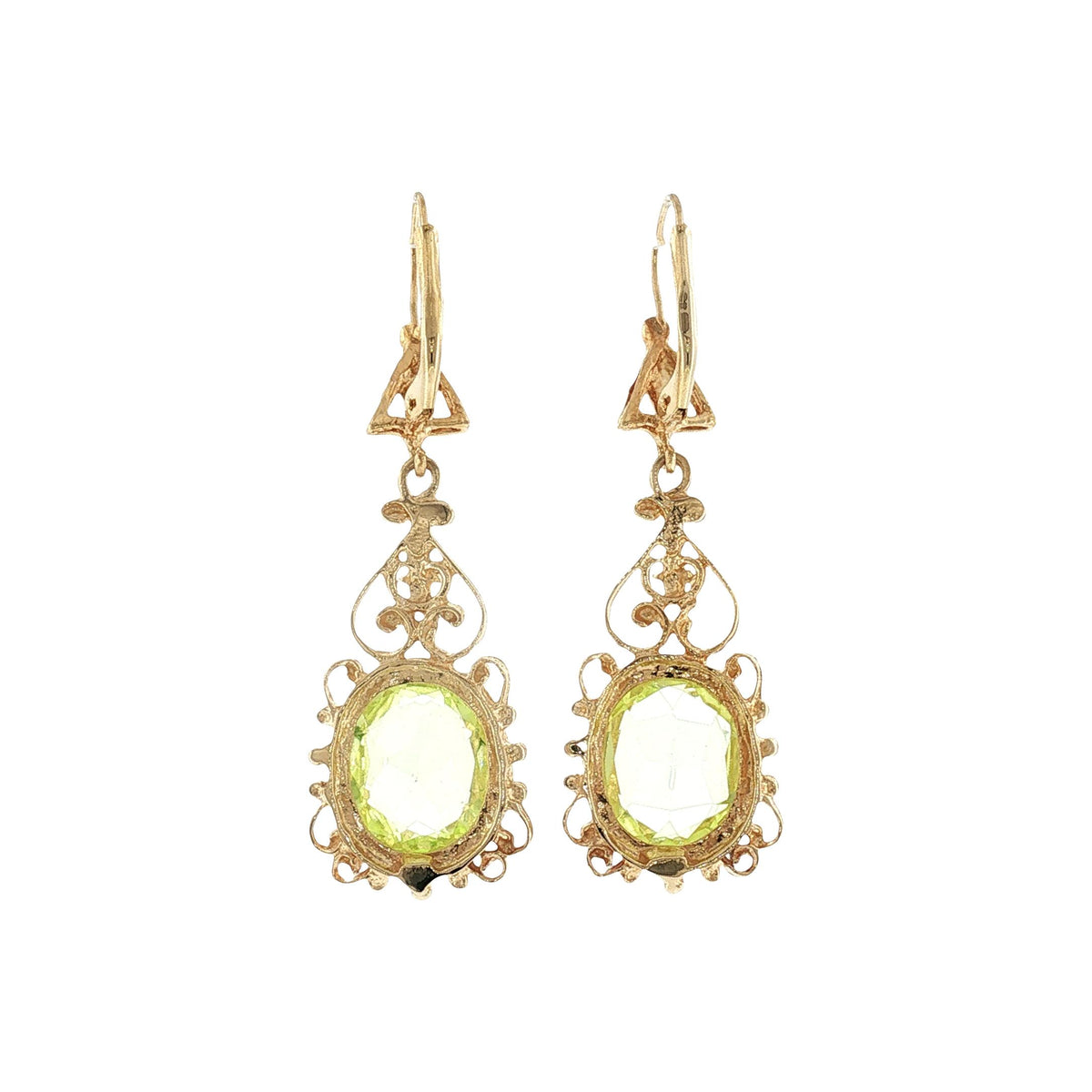 Mid-Century Victorian Revival Lab Grown Sapphire Drop Earrings