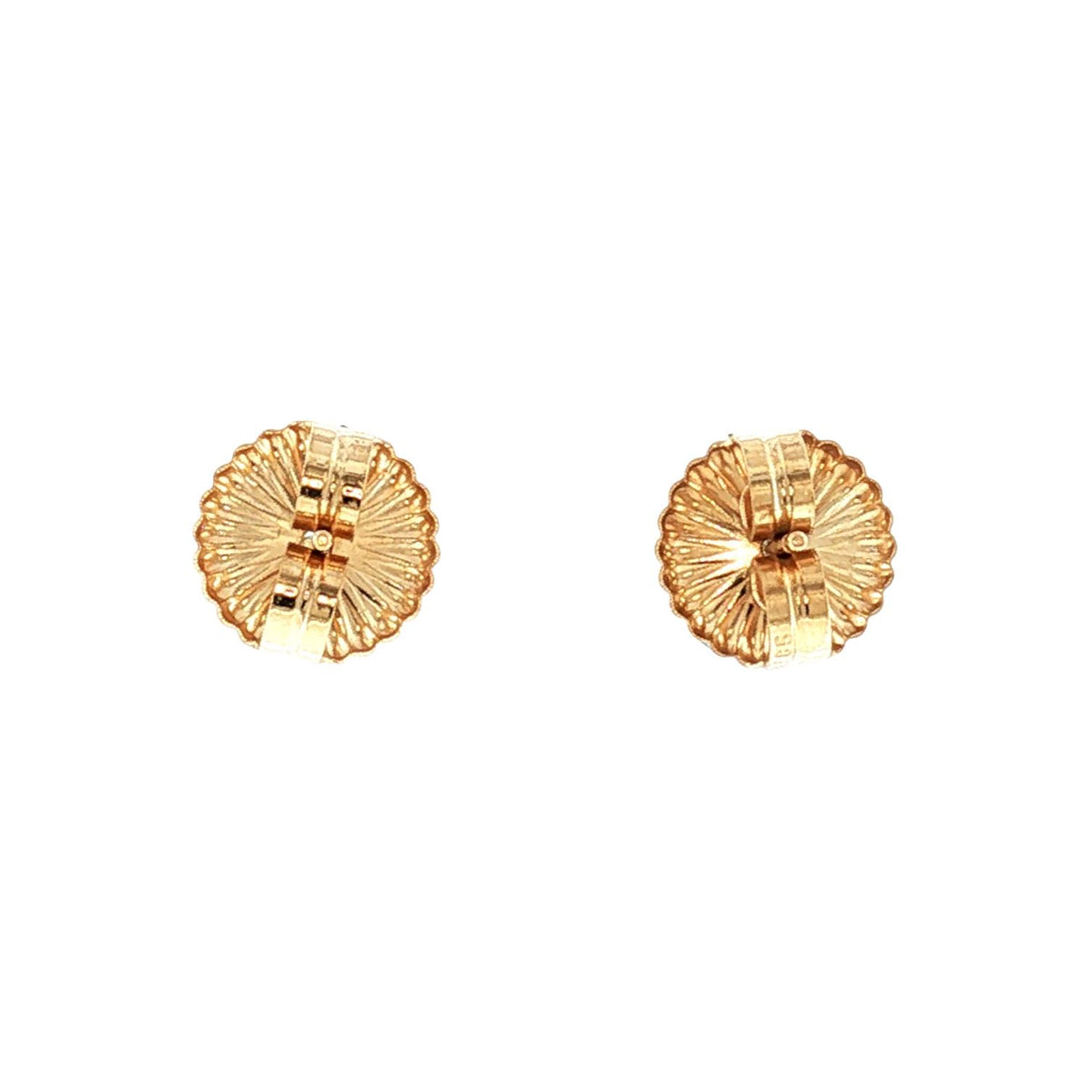 Late 20th-Century 14 Karat Yellow Gold Oval Natural Blue Zircon Stud Earrings