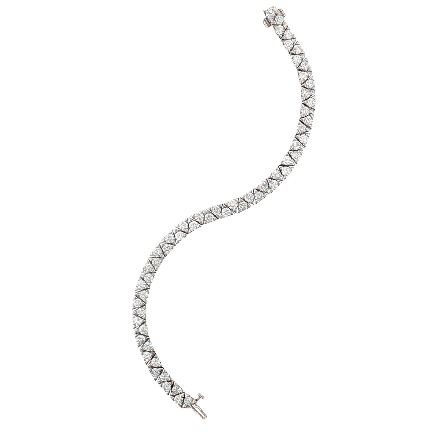 Late 20th century 14K white gold 56 diamonds weighing approximately 6.5 carats