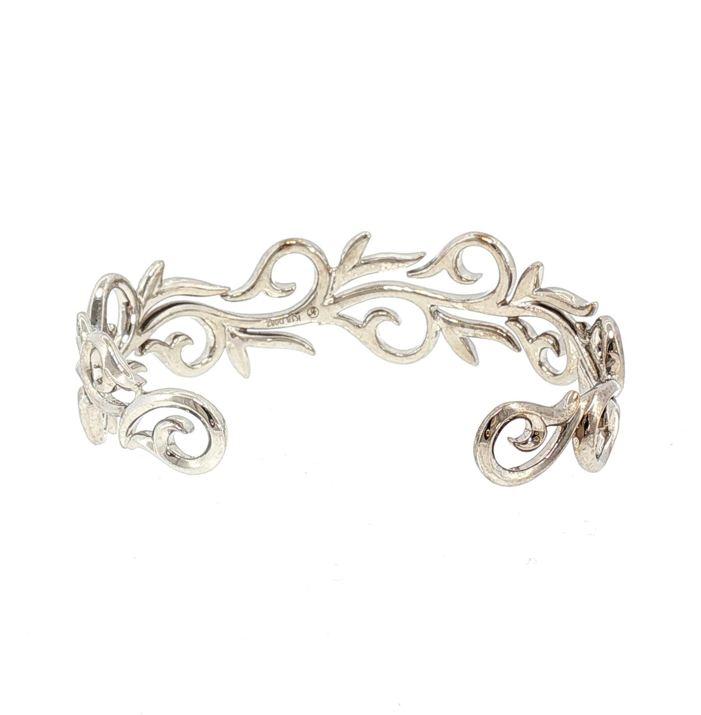 Late 20th century Chad Allison 80 diamond Leaf and Vine Cuff Bracelet