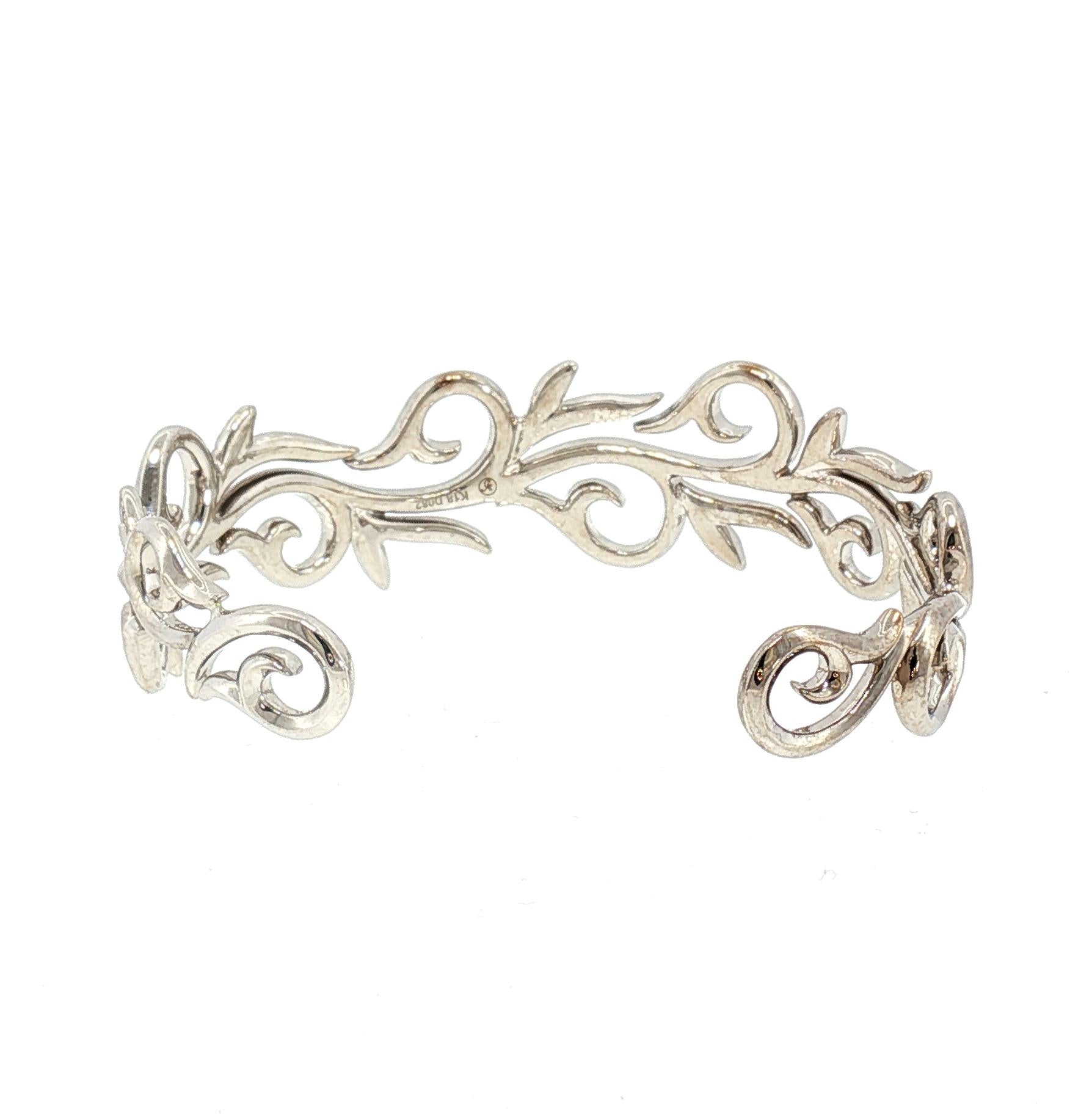 Late 20th century Chad Allison 80 diamond Leaf and Vine Cuff Bracelet
