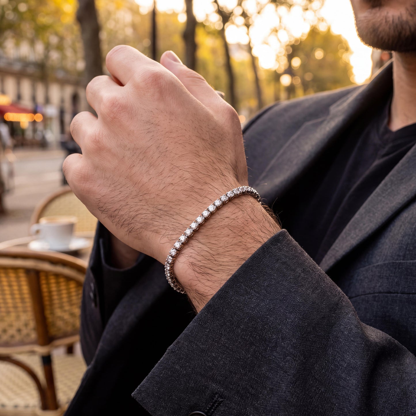 21st-Century 14k White Gold 48 Natural Diamonds Weighing 2.9 Carat Bracelet