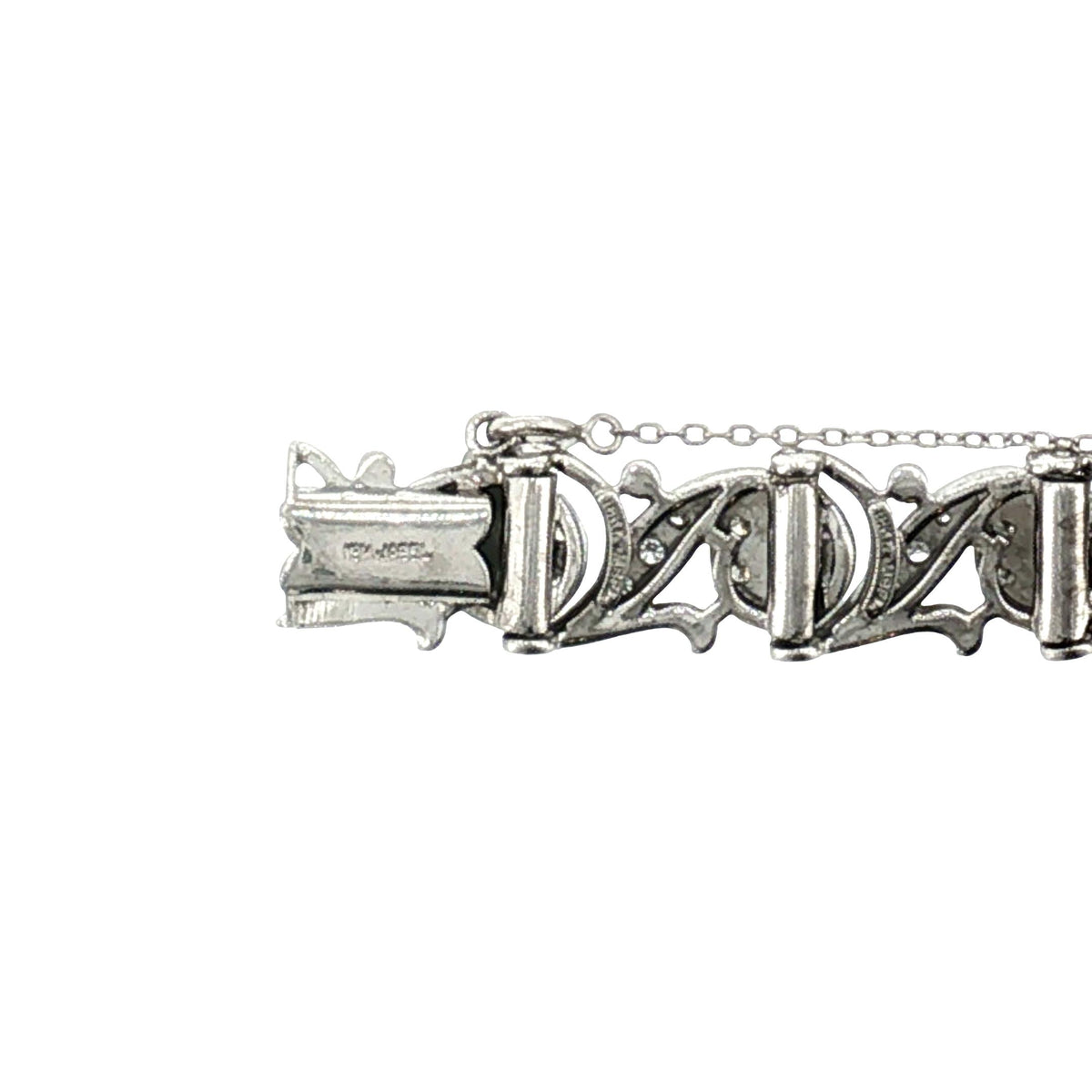 Mid-Century 18 Karat White Gold Jabel 3.5 Carat Total Weight Bracelet