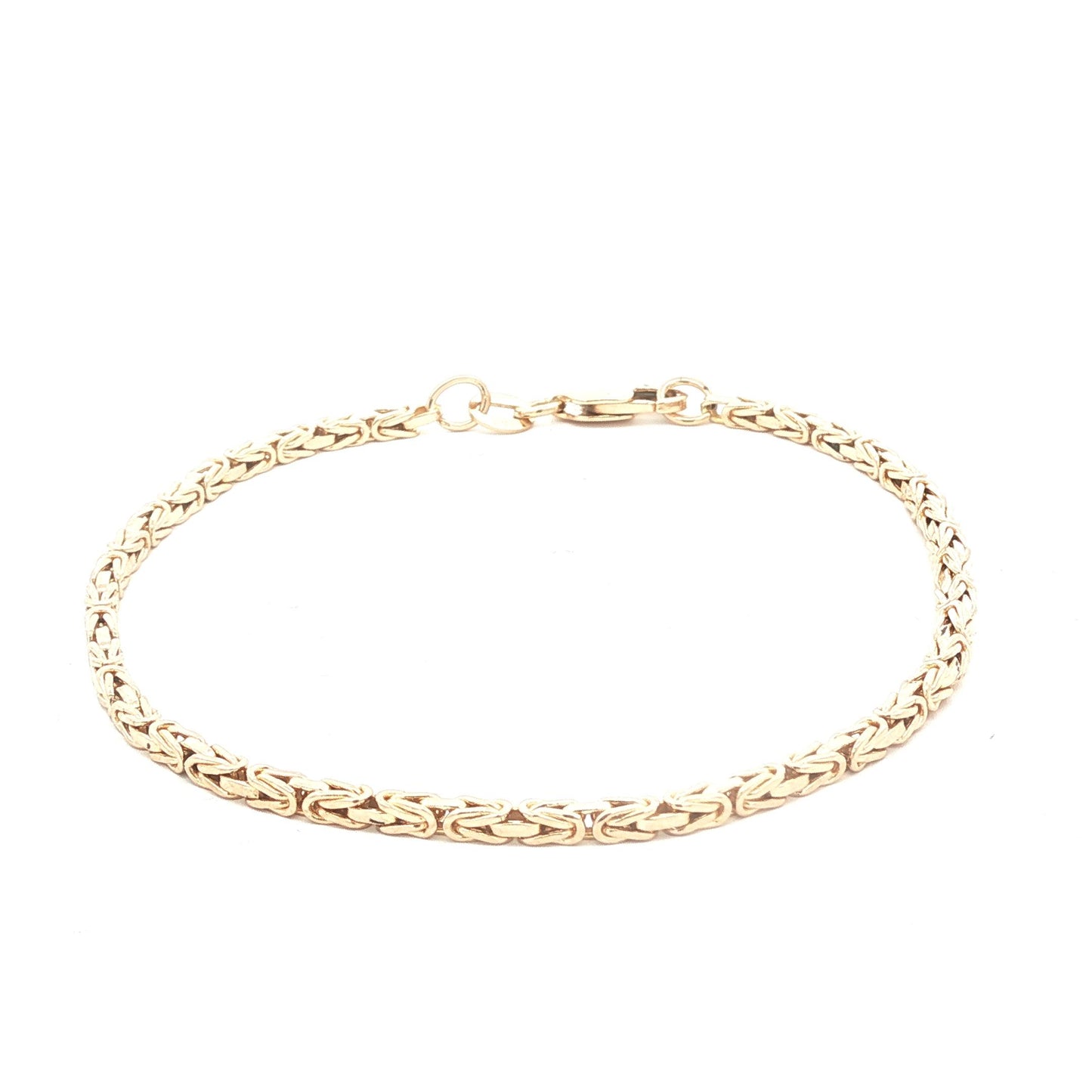 A Vintage Solid 14k yellow gold Byzantine Link 7" Bracelet