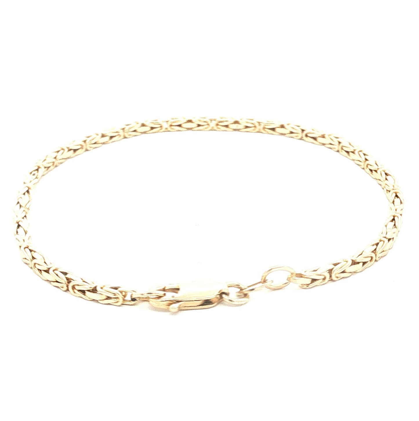 A Vintage Solid 14k yellow gold Byzantine Link 7" Bracelet