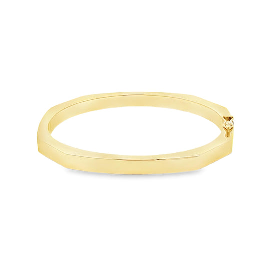 Vintage Herco 5mm Wide Octagonal Hinged Bracelet