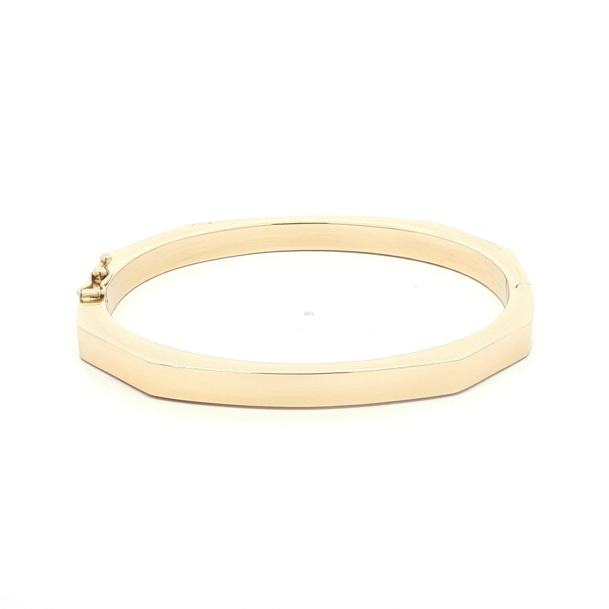 Vintage Herco 5mm Wide Octagonal Hinged Bracelet