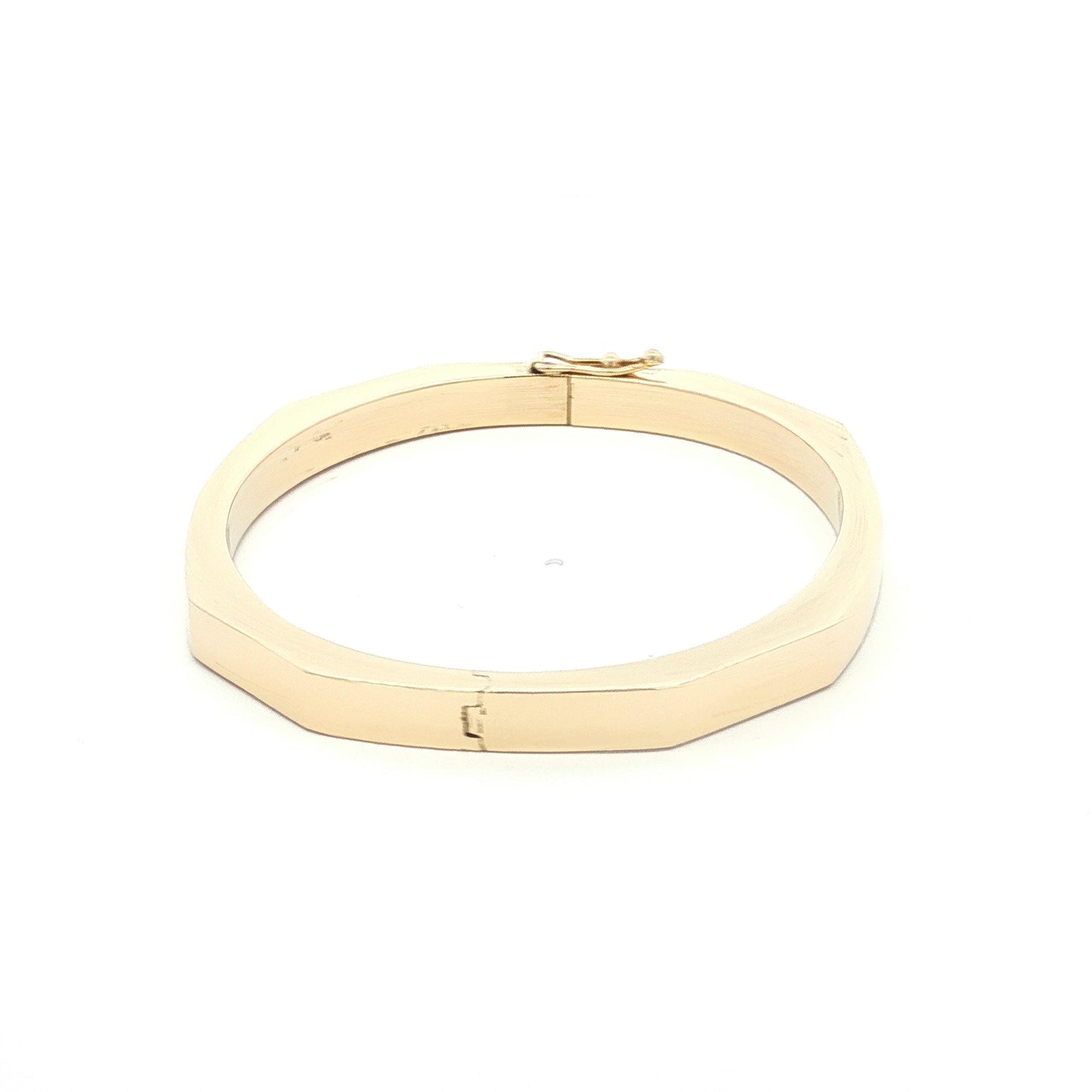 Vintage Herco 5mm Wide Octagonal Hinged Bracelet