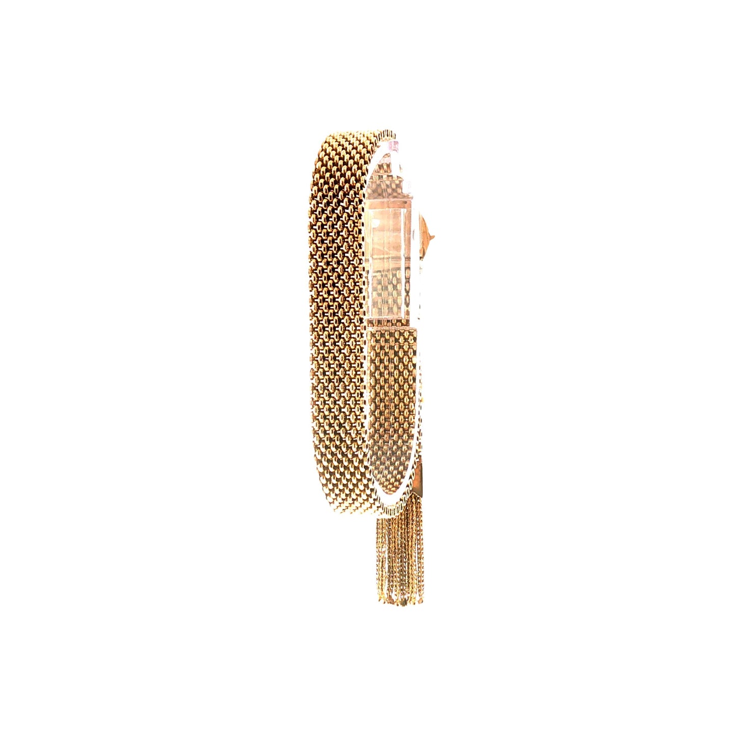 Victorian 10k Yellow Gold Slide Tassel Bracelet With Black Enamel