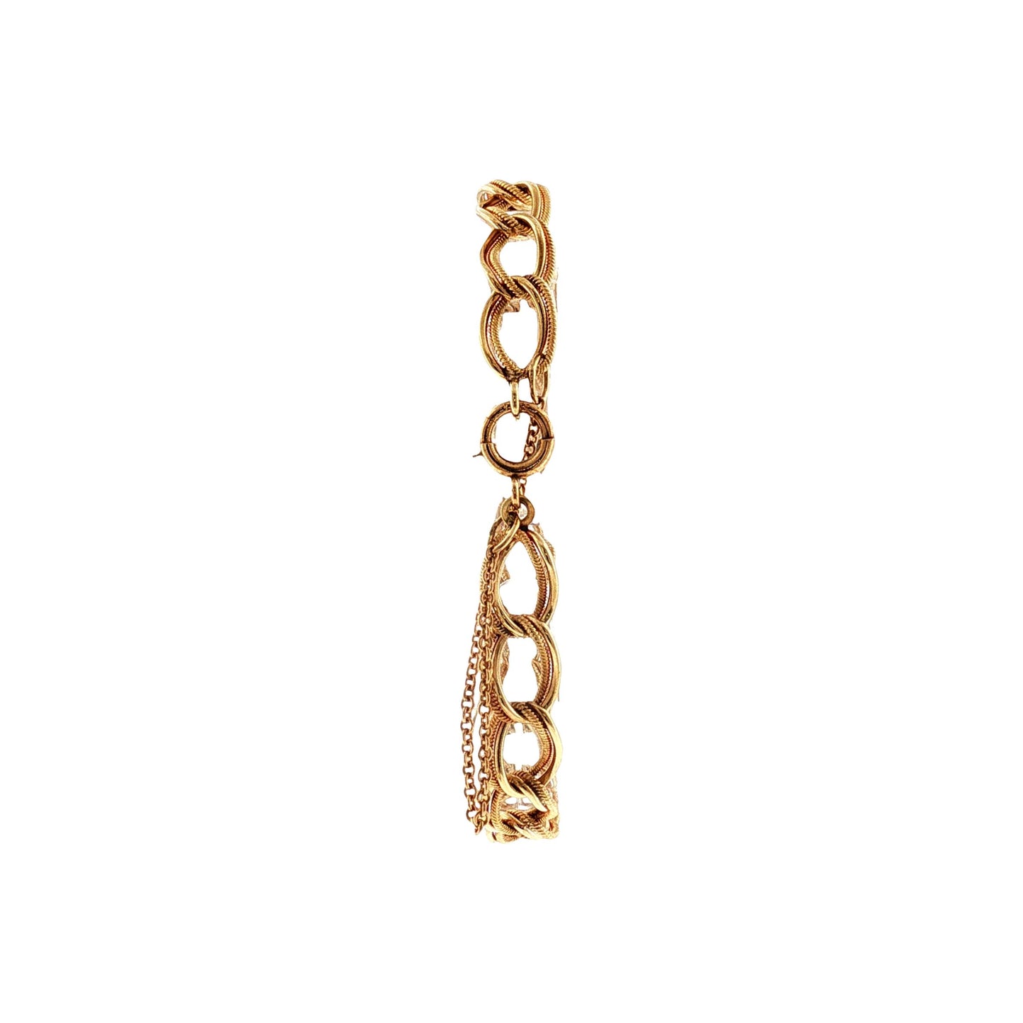 Mid-Century 14kyg Double Texture Link Bracelet