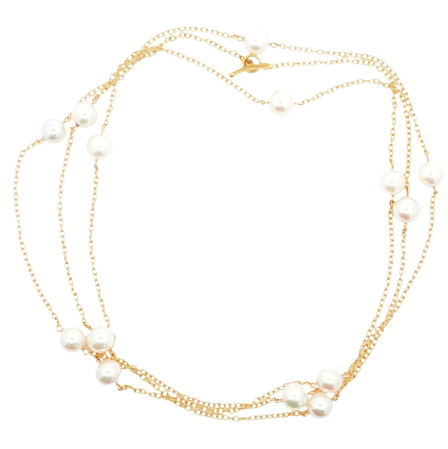 Vintage Peretti for Tiffany and Co. 38" Cultured Pearls by the Yard Necklace