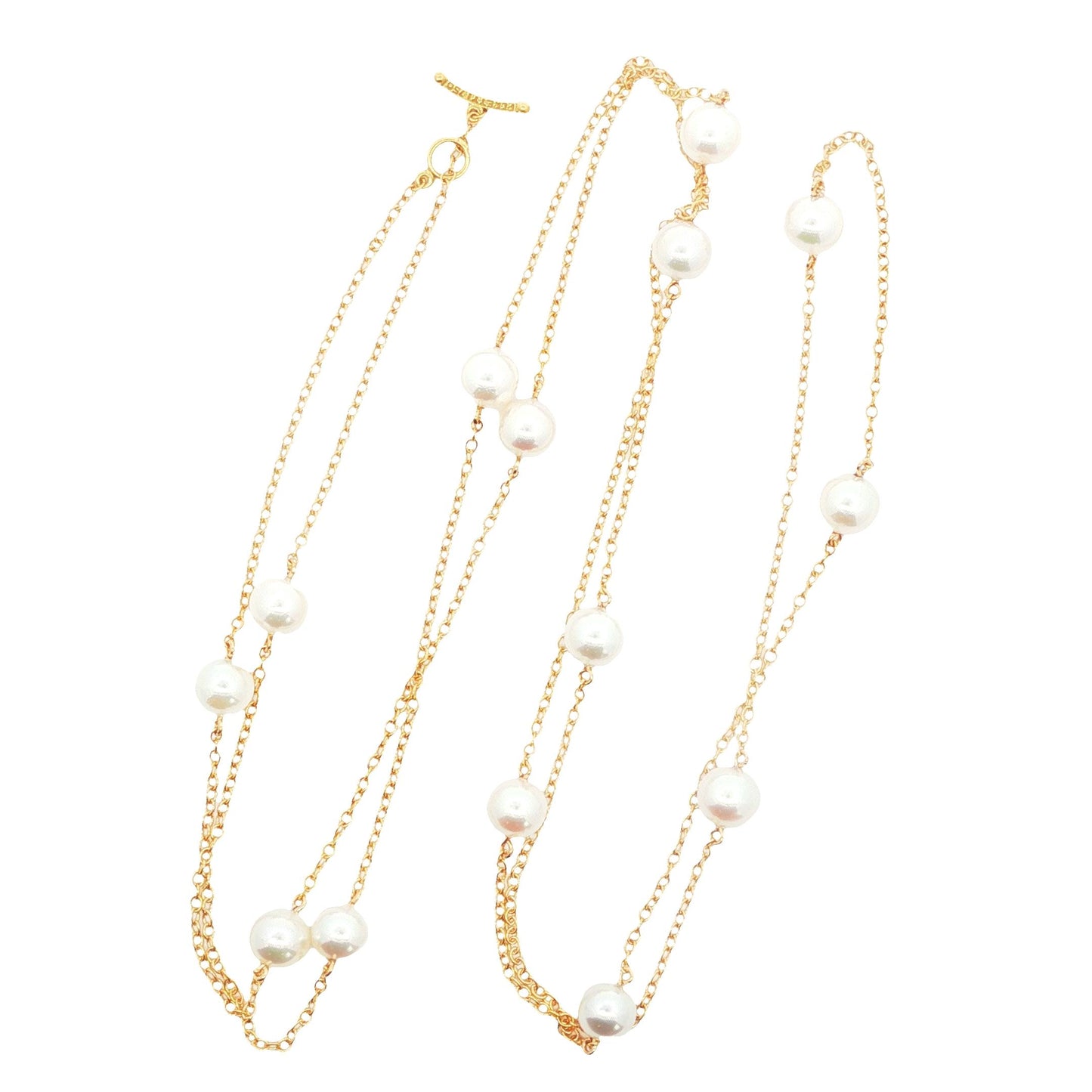 Vintage Peretti for Tiffany and Co. 38" Cultured Pearls by the Yard Necklace