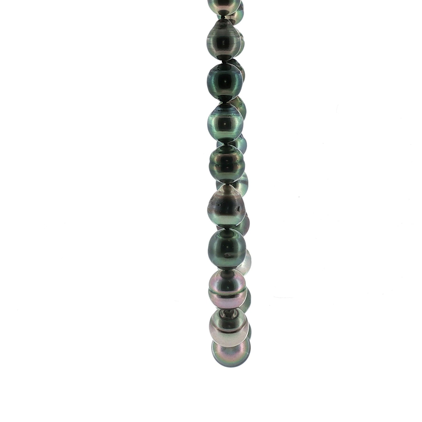 Late 20th-Century 14k White Gold Baroque Tahitian Cultured Pearl Necklace