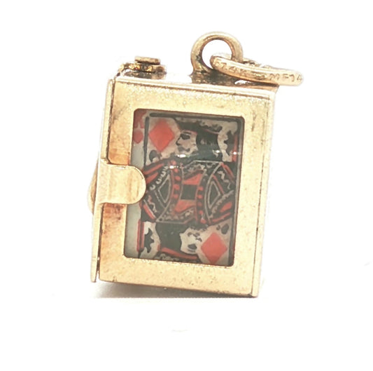 1960's J.M. Fischer 14k yellow gold Deck of Playing Cards Charm