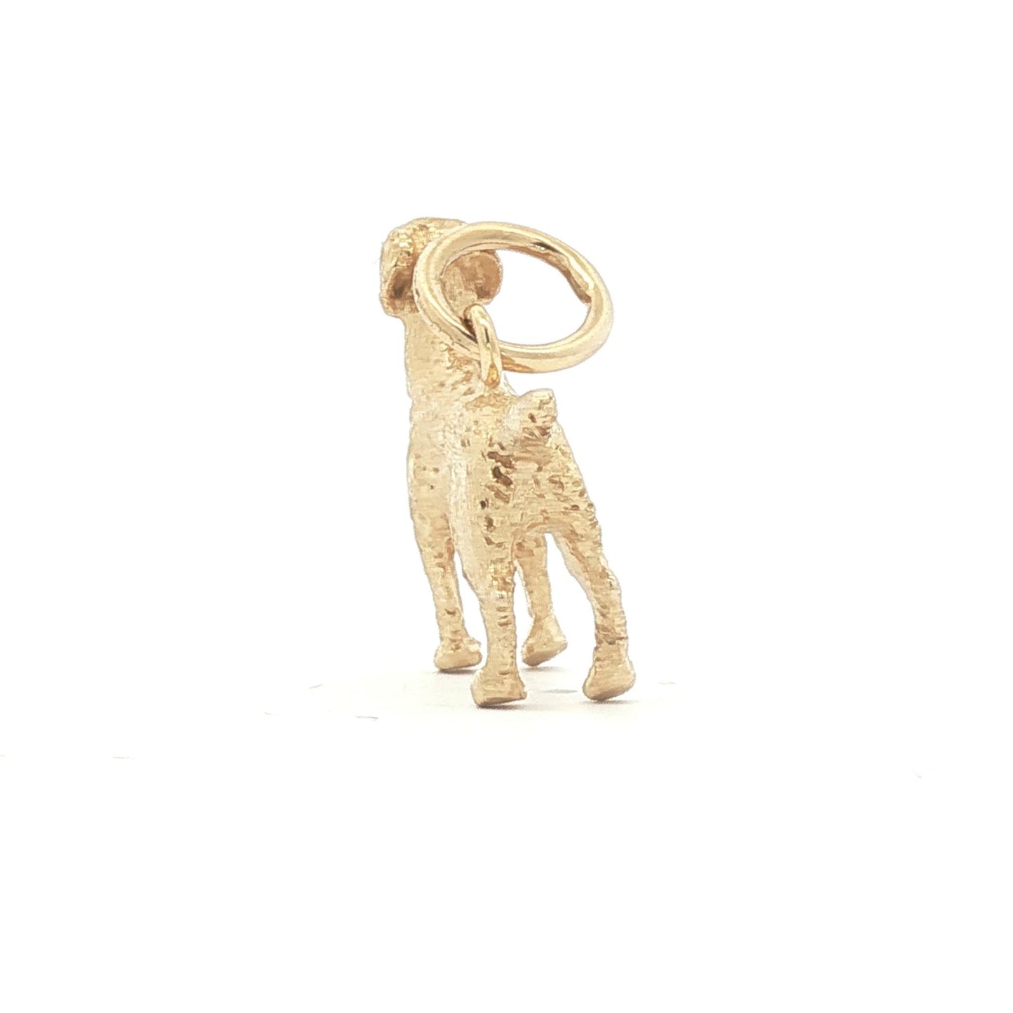 A Vintage Golden Retriever Charm in 14k yellow gold