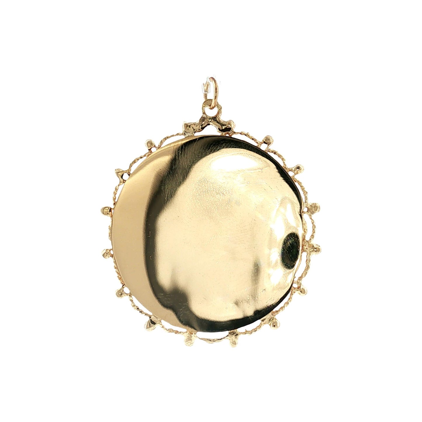 1960's 14 Karat Yellow Gold Flower Basket Charm with Synthetic Birthstones