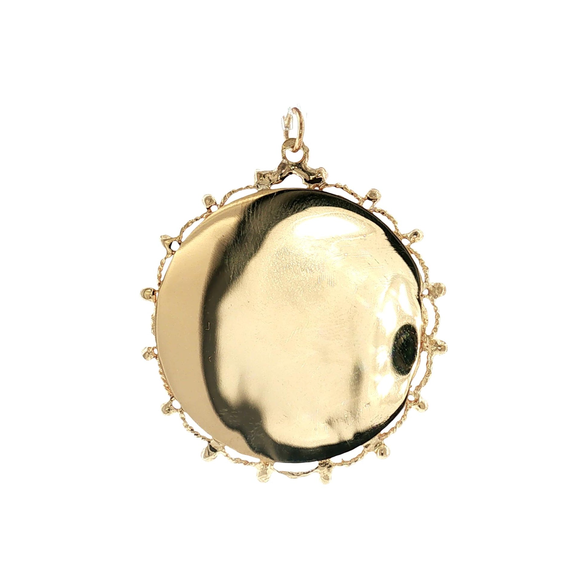 1960's 14 Karat Yellow Gold Flower Basket Charm with Synthetic Birthstones