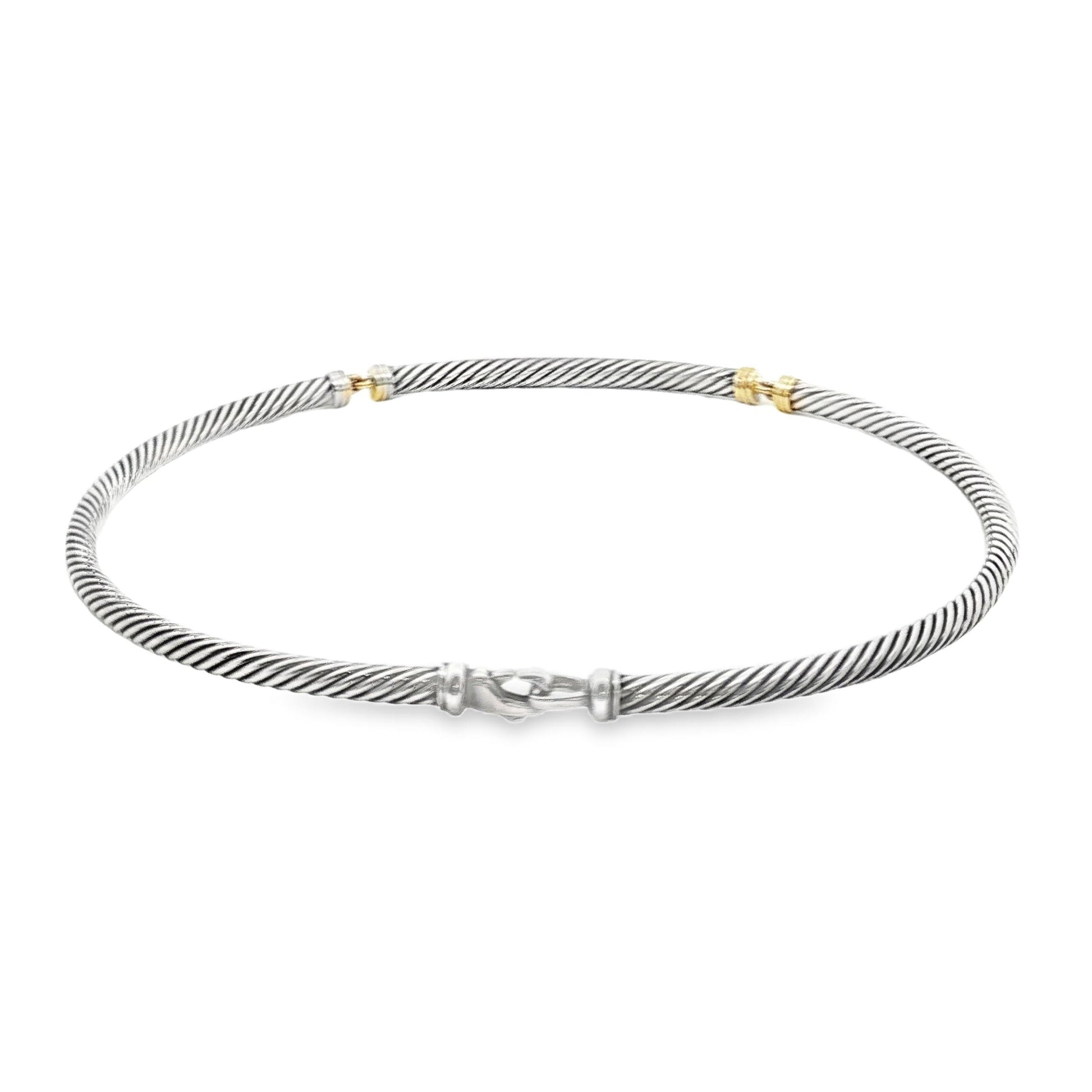 D. Yurman sterling and 14k cable neckwire