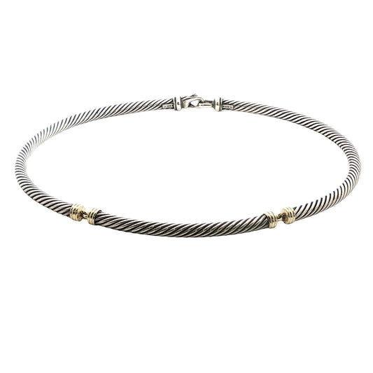 D. Yurman sterling and 14k cable neckwire
