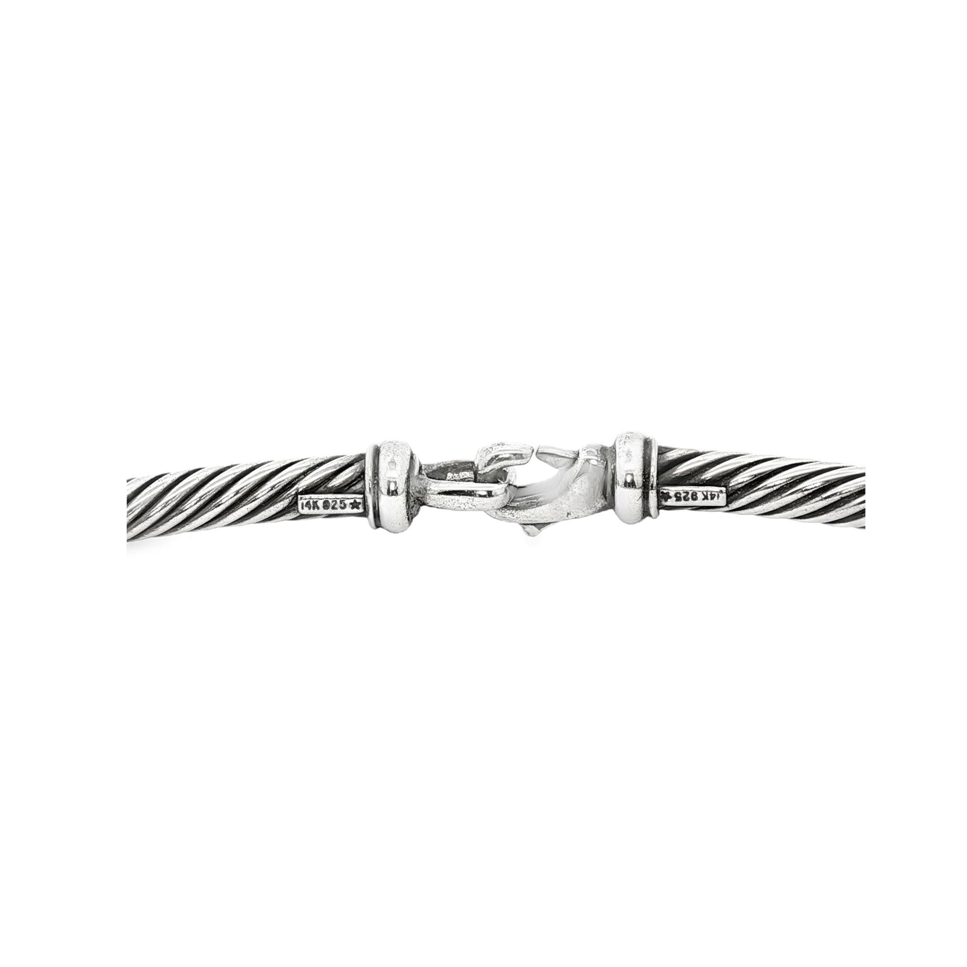 D. Yurman sterling and 14k cable neckwire