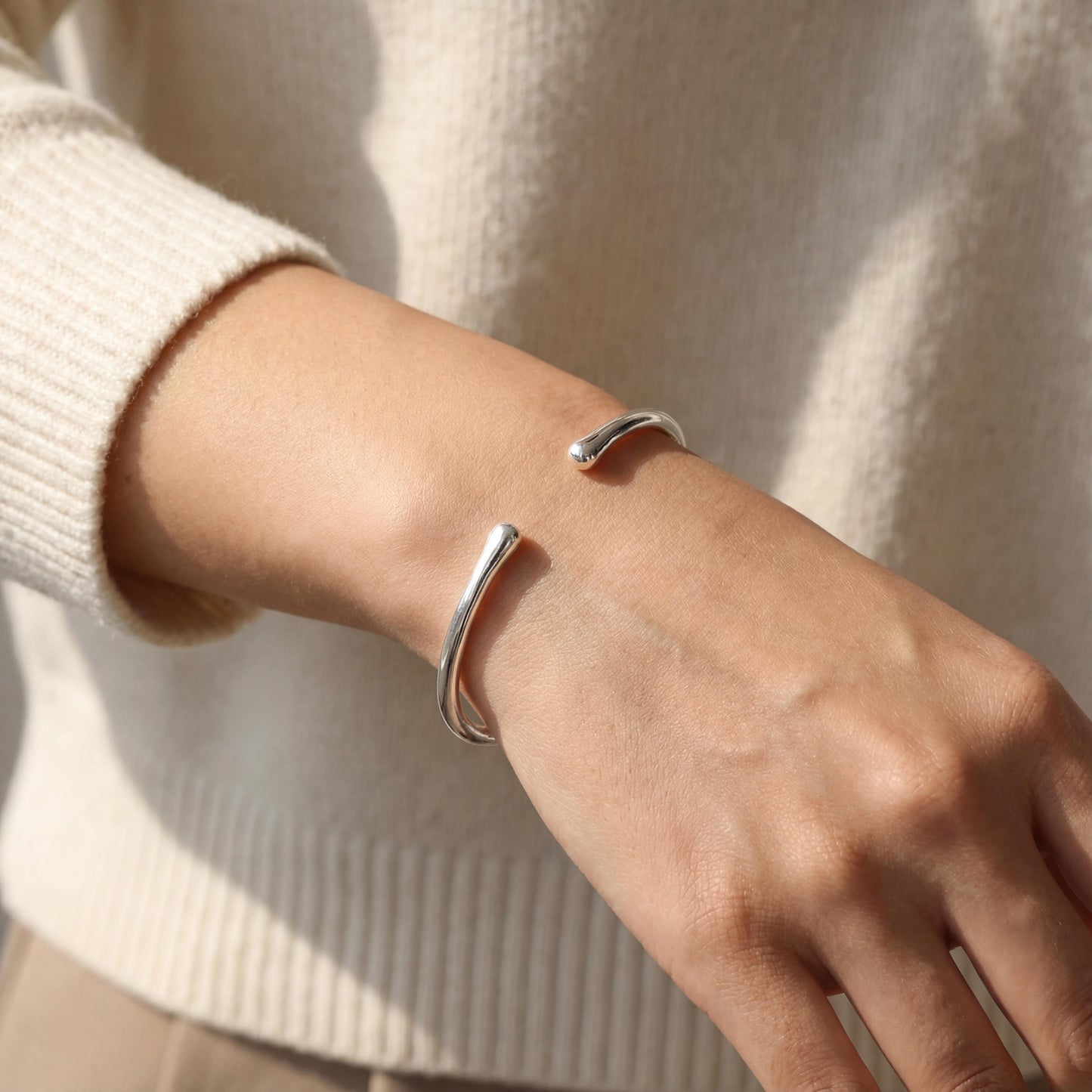 A Vintage Georg Jensen Model #150 Sterling Cuff Bracelet