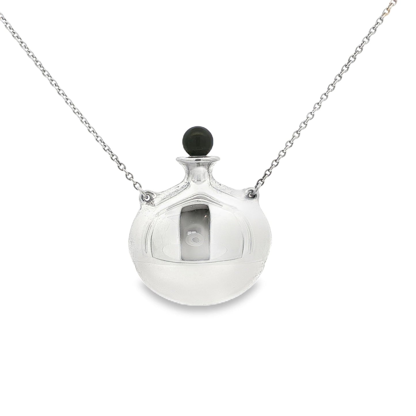 Vintage Tiffany Peretti Sterling Perfume Bottle 24" Necklace Style # 27562957