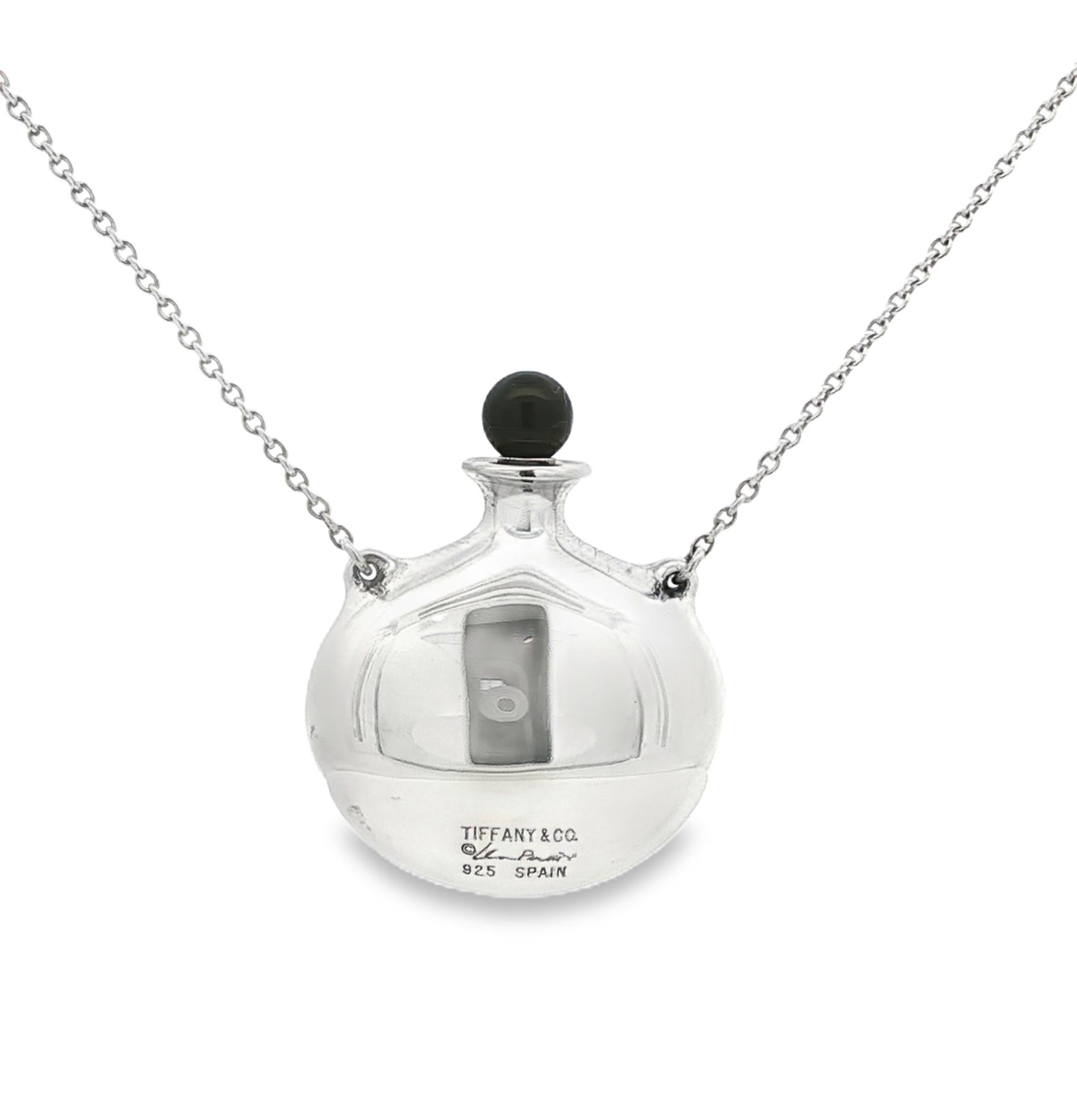 Vintage Tiffany Peretti Sterling Perfume Bottle 24" Necklace Style # 27562957