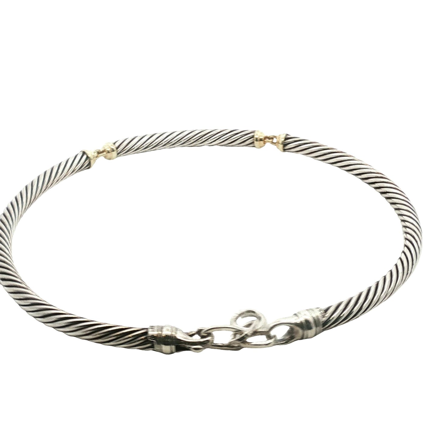 Vintage David Yurman 7mm 16" Sterling and 14k Cable Necklace