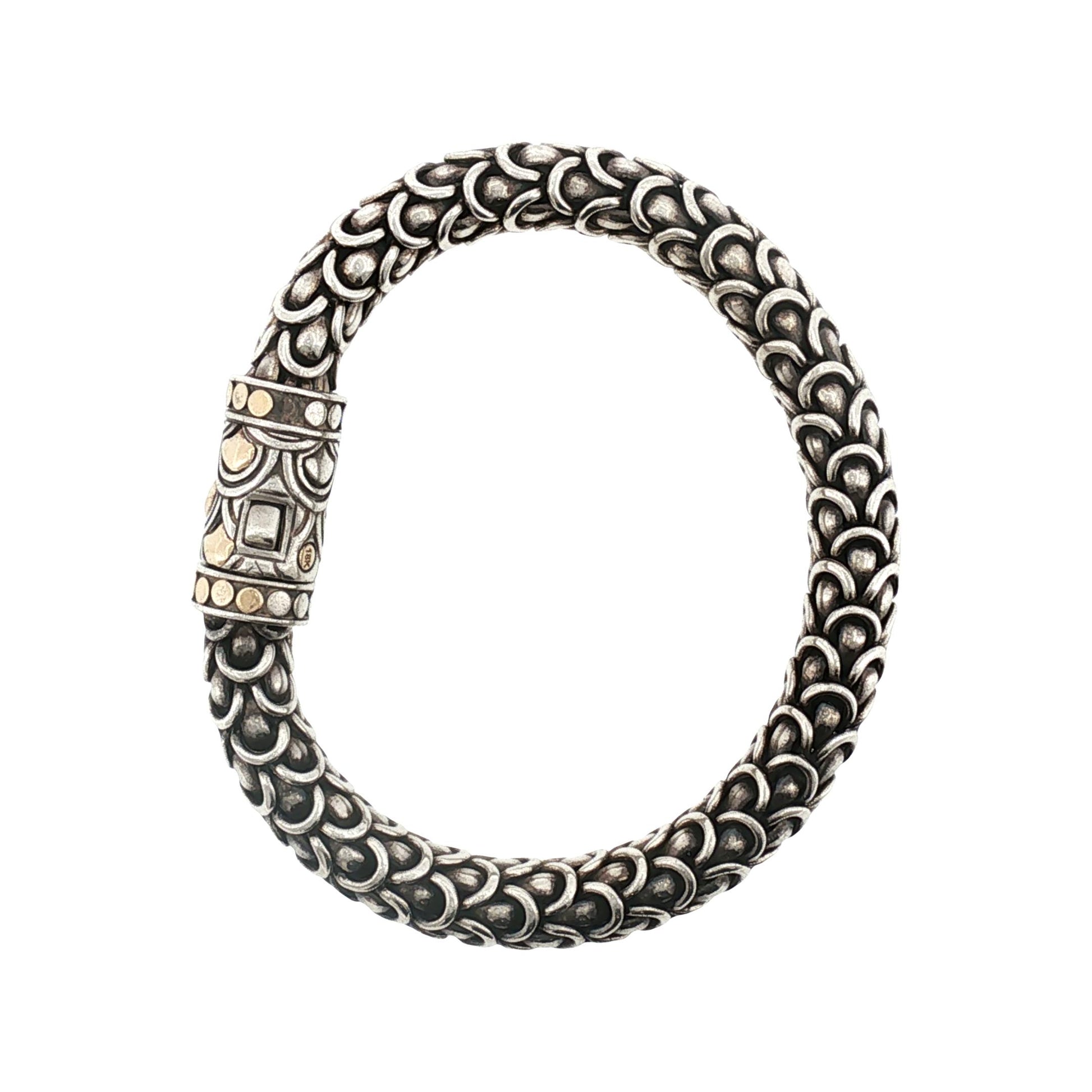 Vintage John Hardy Legends Naga Sterling and 18k Bracelet