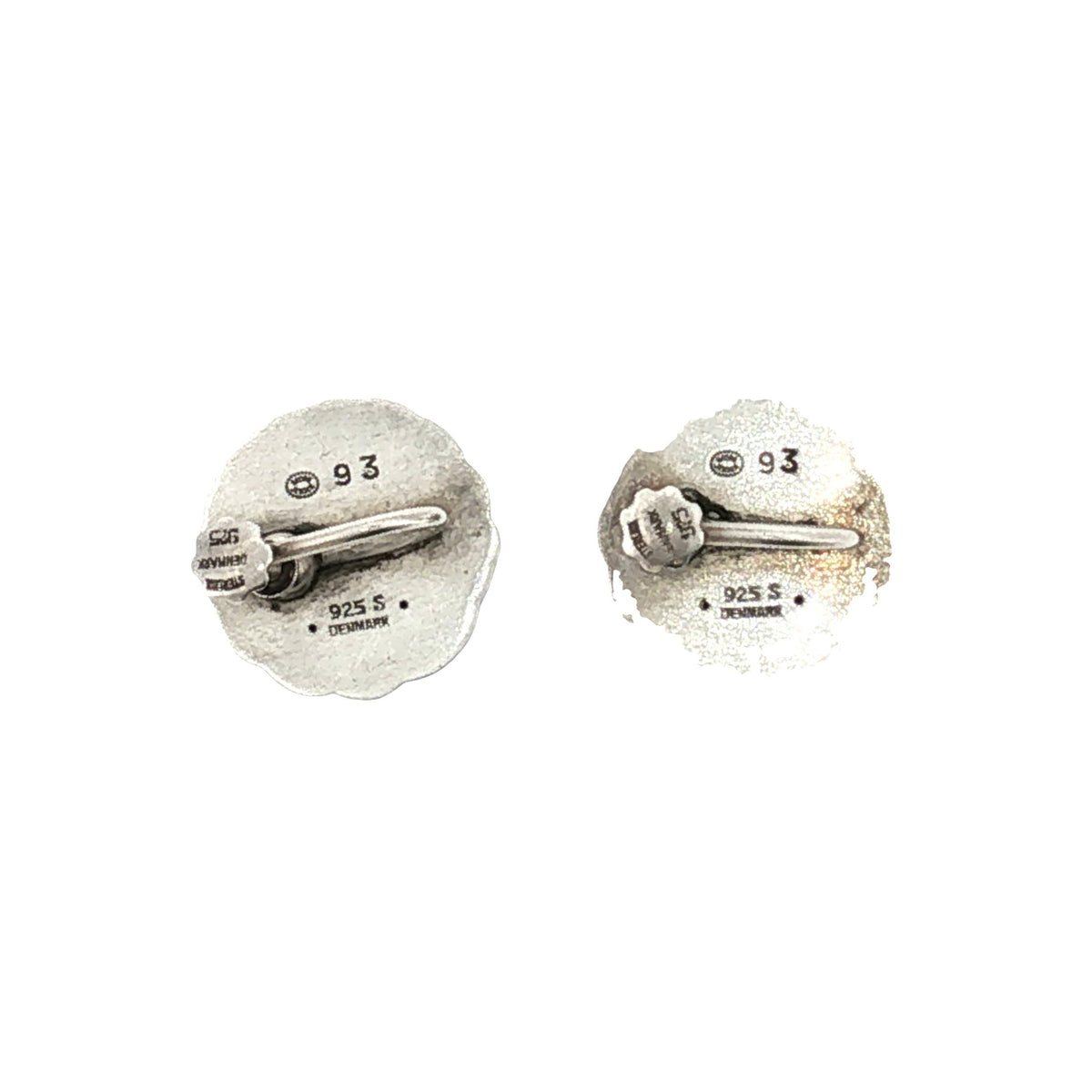 Mid-Century Sterling Georg Jensen #93 Tulip Non-Pierced Earrings