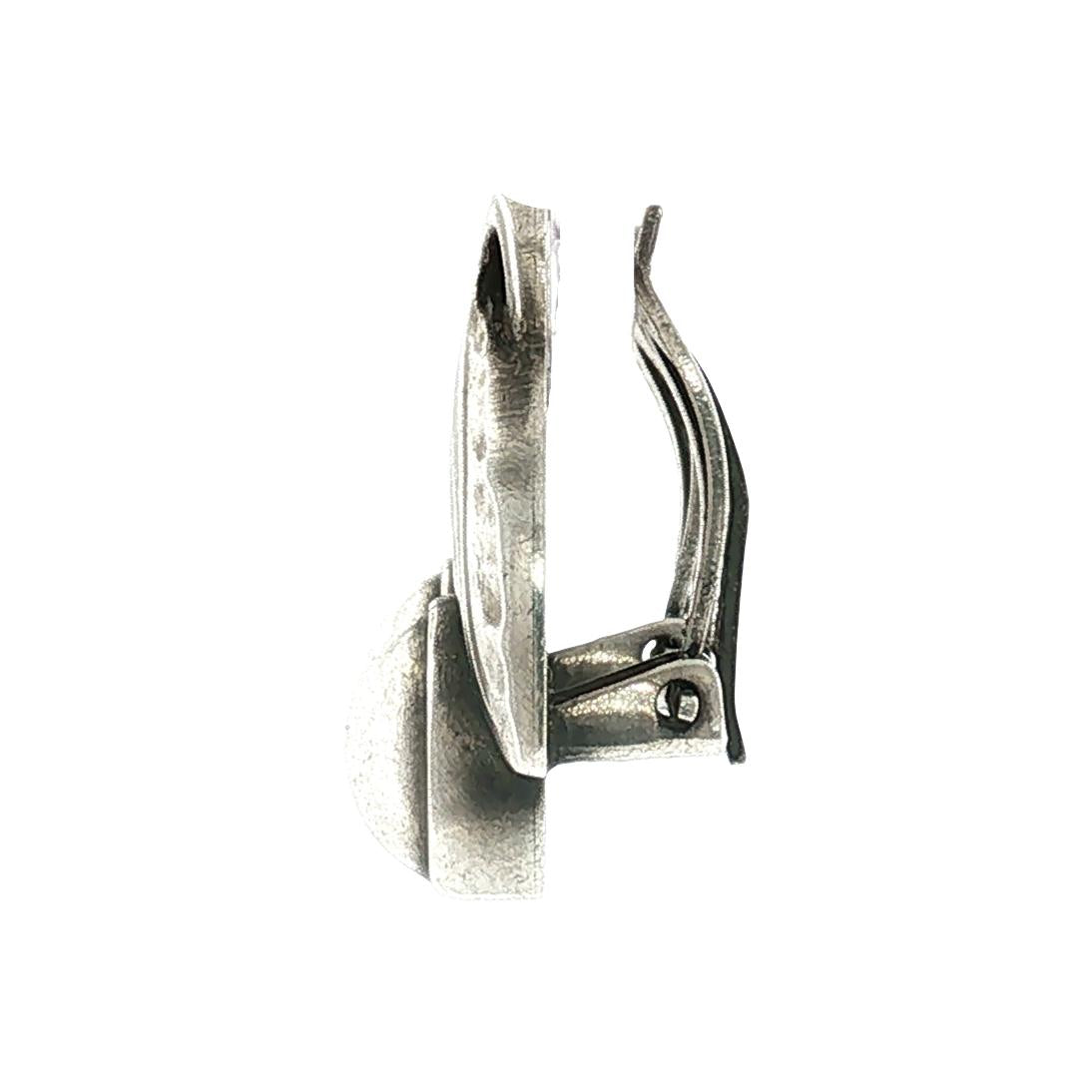 Mid-Century Sterling Georg Jensen #108 Blossom Clip Earrings