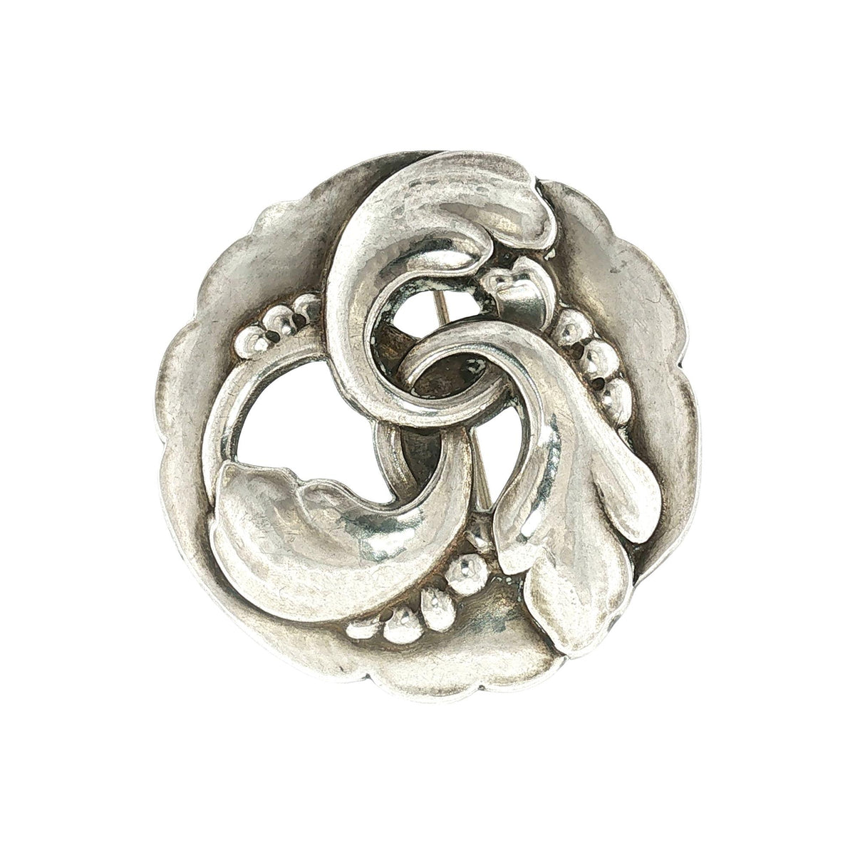 Mid-Century Sterling Georg Jensen #20 Floral Brooch