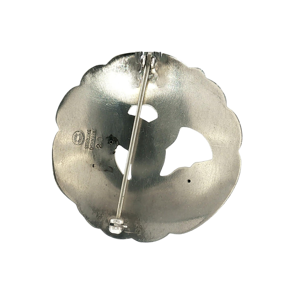 Mid-Century Sterling Georg Jensen #20 Floral Brooch