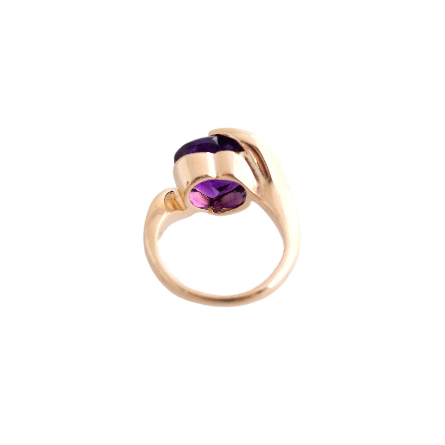 Amethyst Cabochon Heart Shape Ring