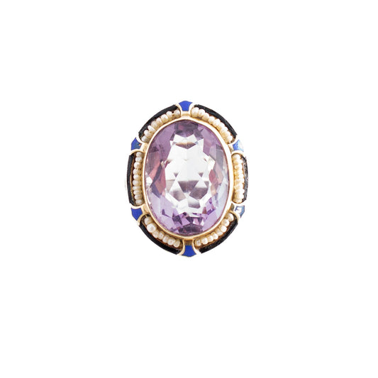 Amethyst Filigree Cocktail Ring