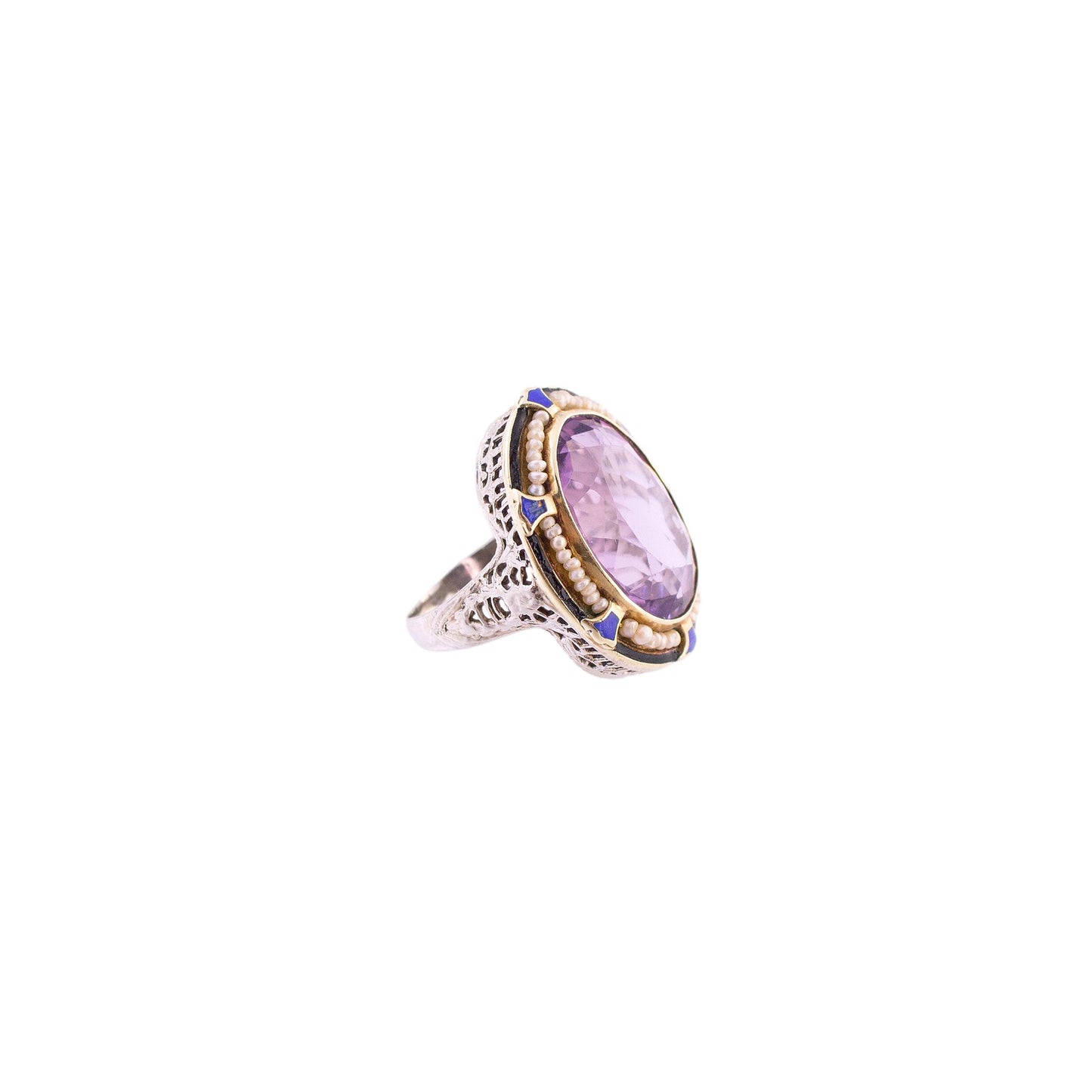 Amethyst Filigree Cocktail Ring
