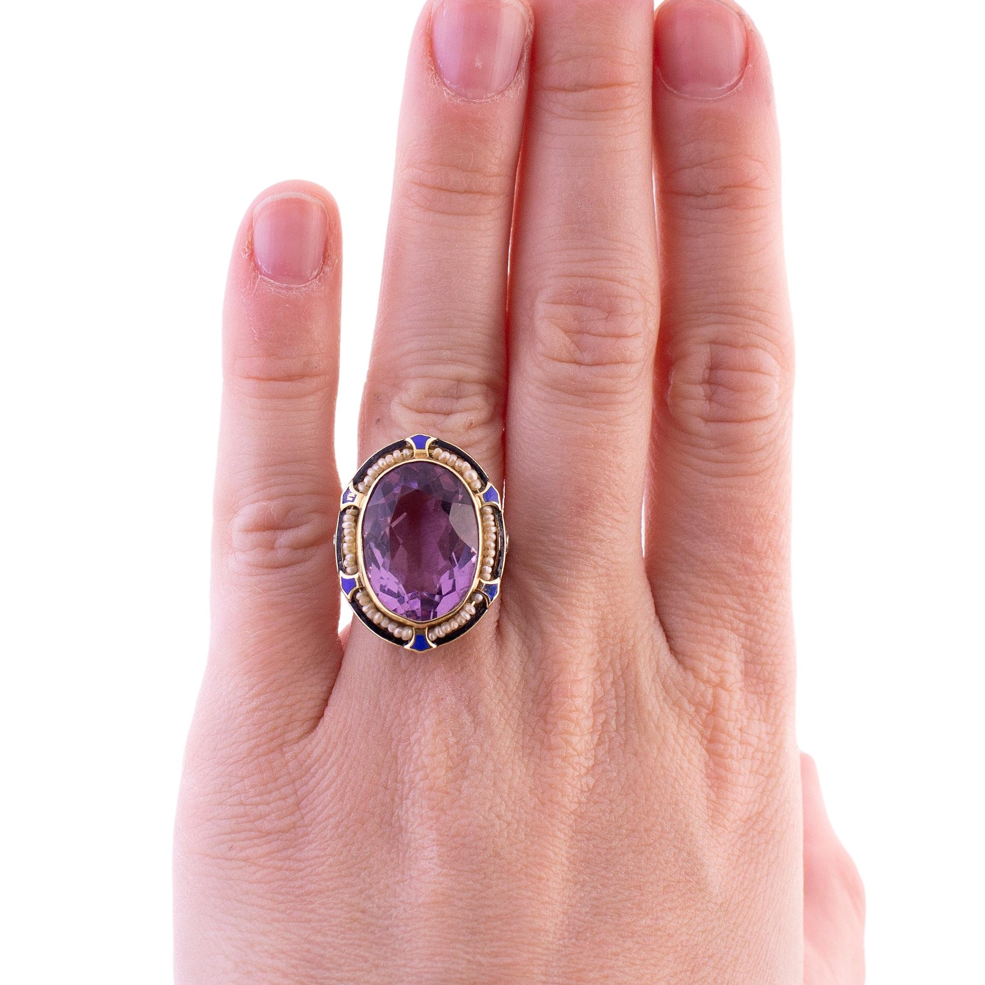 Amethyst Filigree Cocktail Ring