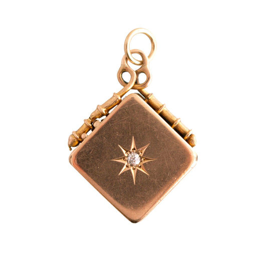 Antique 10k Gold Square Locket