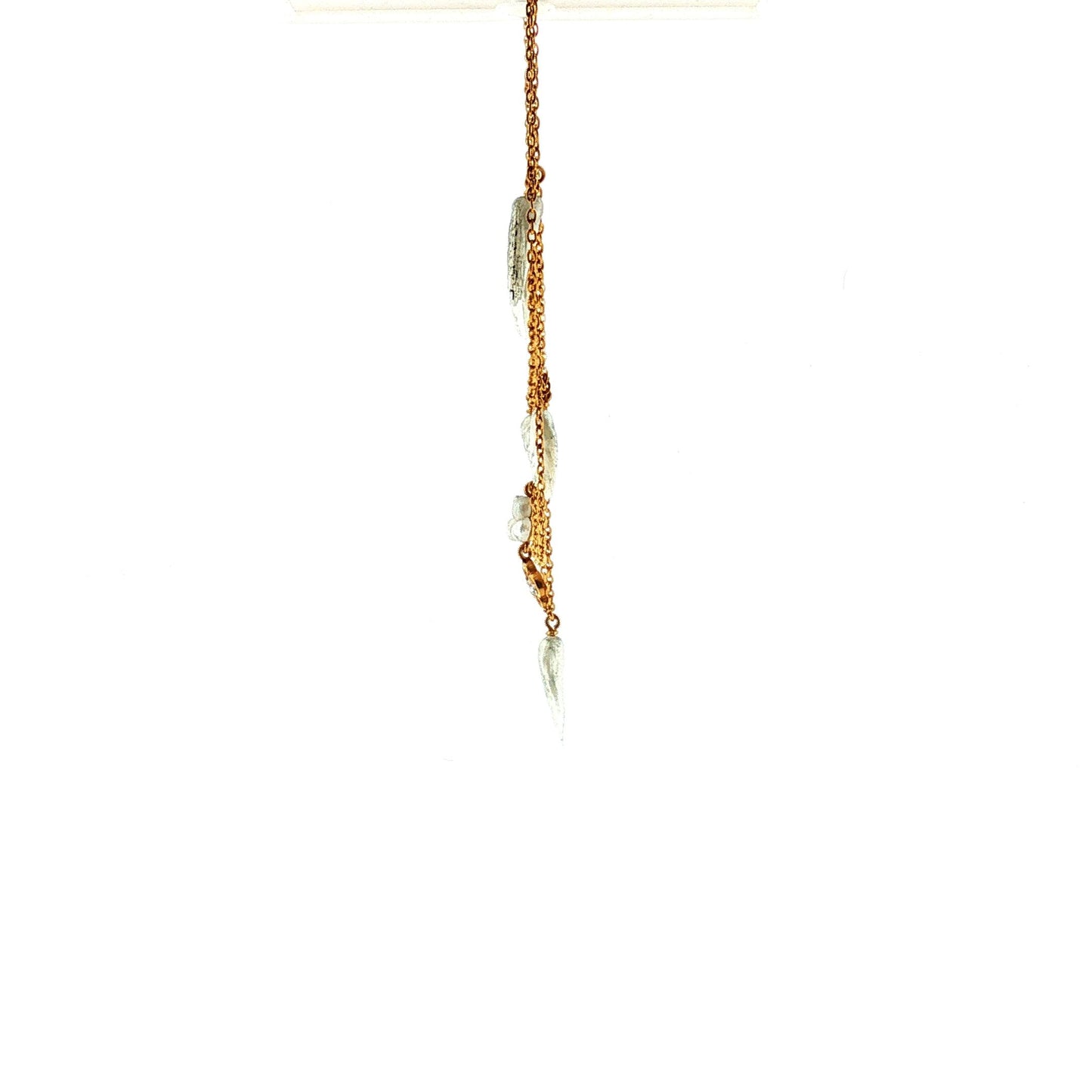 Art Nouveau 15k Yellow Gold Natural Pearl Festoon Necklace