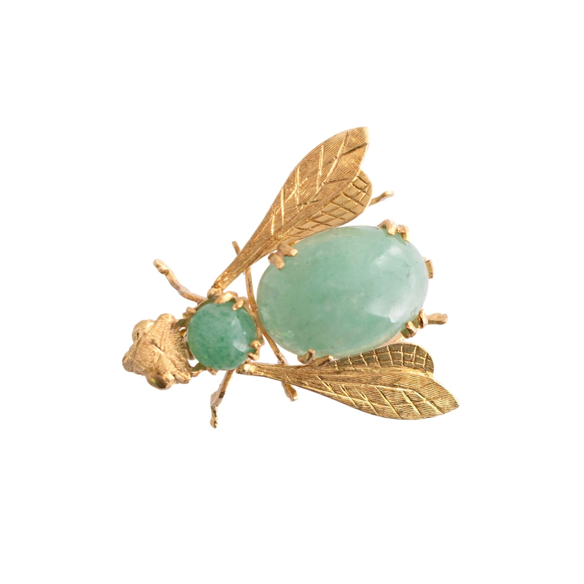 Aventurine Wasp Brooch