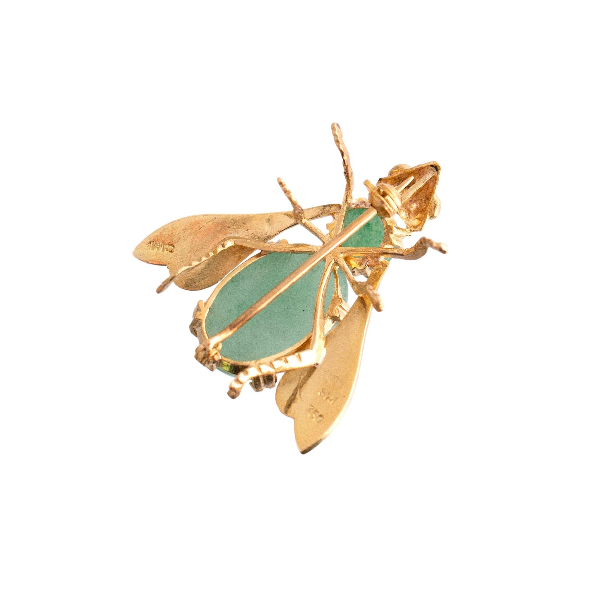 Aventurine Wasp Brooch